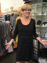 Load image into Gallery viewer, LuluB Cha-Cha Dress with Scoop Neck and 3/4 Sleeves, UPF 50+ and Coolant in Fabric