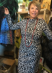 Tribal Fashions Leopard Print Long Sleeve Dress