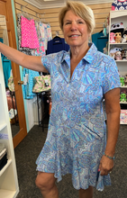 Load image into Gallery viewer, BEACHTIME Collared Zip-Front, Short Sleeved Dress with Hidden Zip Pockets...UPF50 plus Cooling Fabric