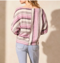 Load image into Gallery viewer, BOAT NECK BLOUSE W/DOLMAN SLEEVES-ORCHIDSKY