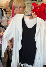 Load image into Gallery viewer, Lulu B Long Ruffle Edged Cardigan Sweater