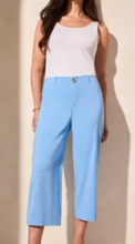 Load image into Gallery viewer, TRIBAL FASHIONS FLOWY HIGH RISE TWILL CAPRI PANT