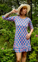 Load image into Gallery viewer, LuLu B 3/4 Sleeve Ruffle Bottom Dress With SPF Sun Protection