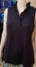 Load image into Gallery viewer, LuLu B Sleeveless Ruffle Neck Top With SPF 50 Sun protection