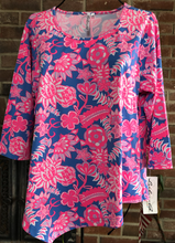 Load image into Gallery viewer, LuLu B Asymmetrical 3/4 Sleeve Shirt with UPF 50+ and Coolant in the Fabric