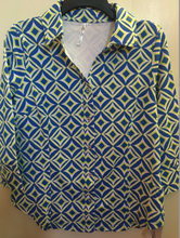 Load image into Gallery viewer, LuluB Button Front Blouse with UPF 50+ and a Coolant in the Fabric