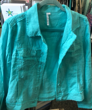 Load image into Gallery viewer, LuluB Jean Style Linen Jacket