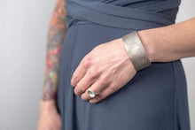 Load image into Gallery viewer, Amanda Moran Designs Oxidized Chunky Silver Satellite Cuff Bracelet
