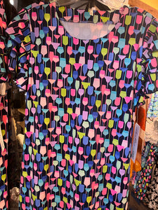 LuluB Midi Dress with Layered Short Sleeves....UPF 50 Fabric and Cooling Effect