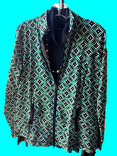 Load image into Gallery viewer, LuluB Zip Front Jacket with SPF 50+ and Coolant in Fabric
