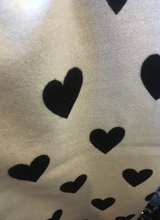 Load image into Gallery viewer, Reversible Heart Scarf in Black or White
