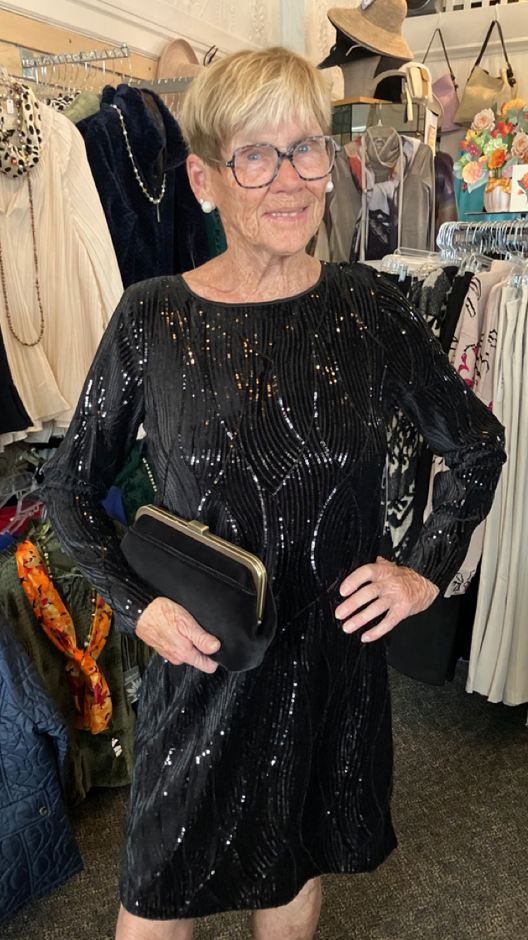 Tribal Black Sparkle Dress – Elegant Holiday Party Dress