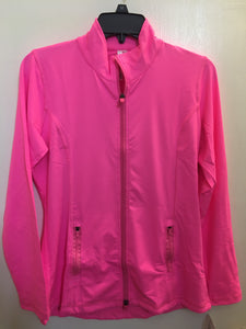 LuluB Zip Front Jacket with SPF 50+ and Coolant in Fabric