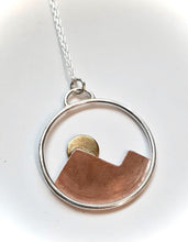 Load image into Gallery viewer, Amanda Moran  Designs Handmade Sterling Silver, Copper and Brass Alpenglow Necklace
