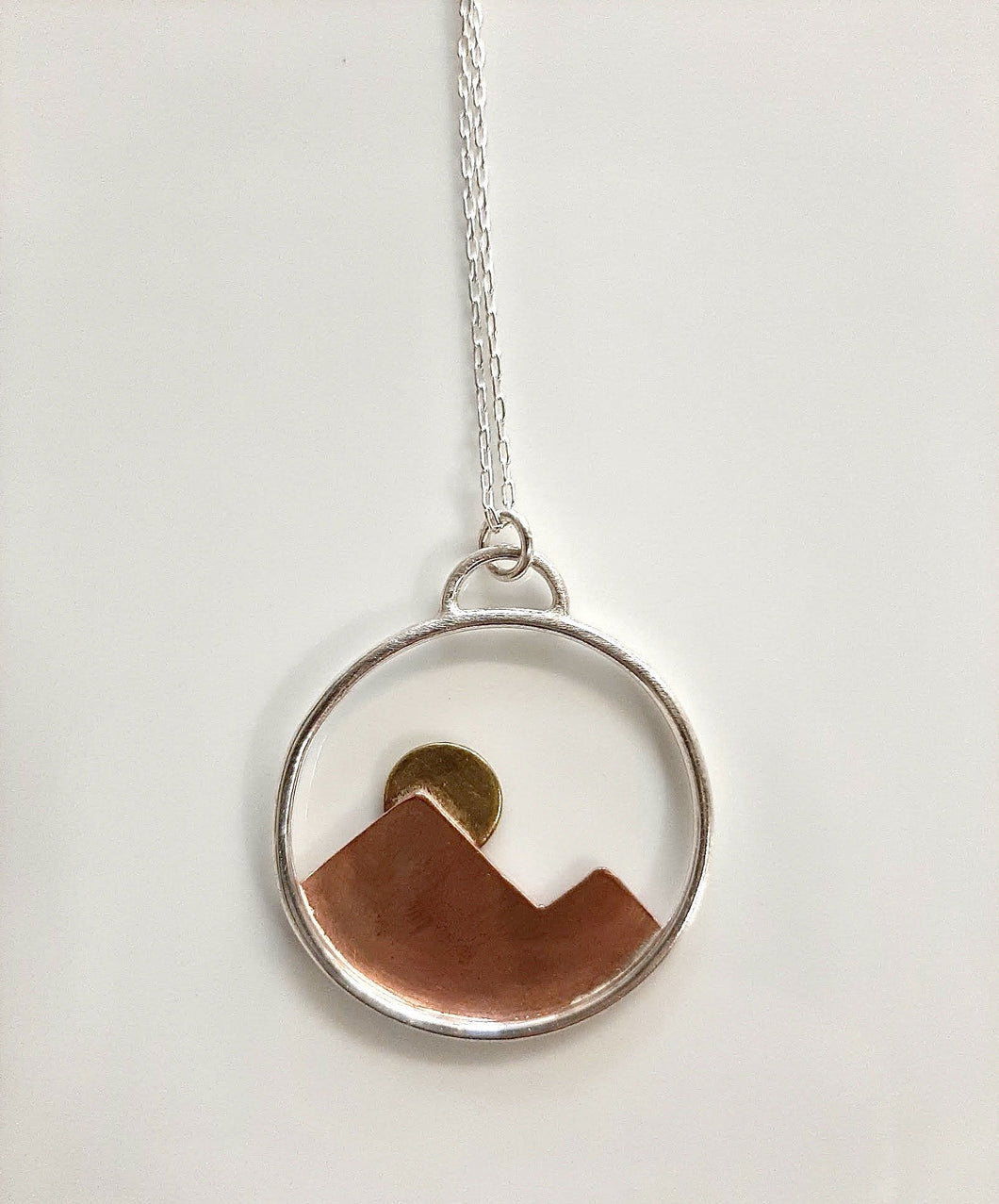 Amanda Moran  Designs Handmade Sterling Silver, Copper and Brass Alpenglow Necklace