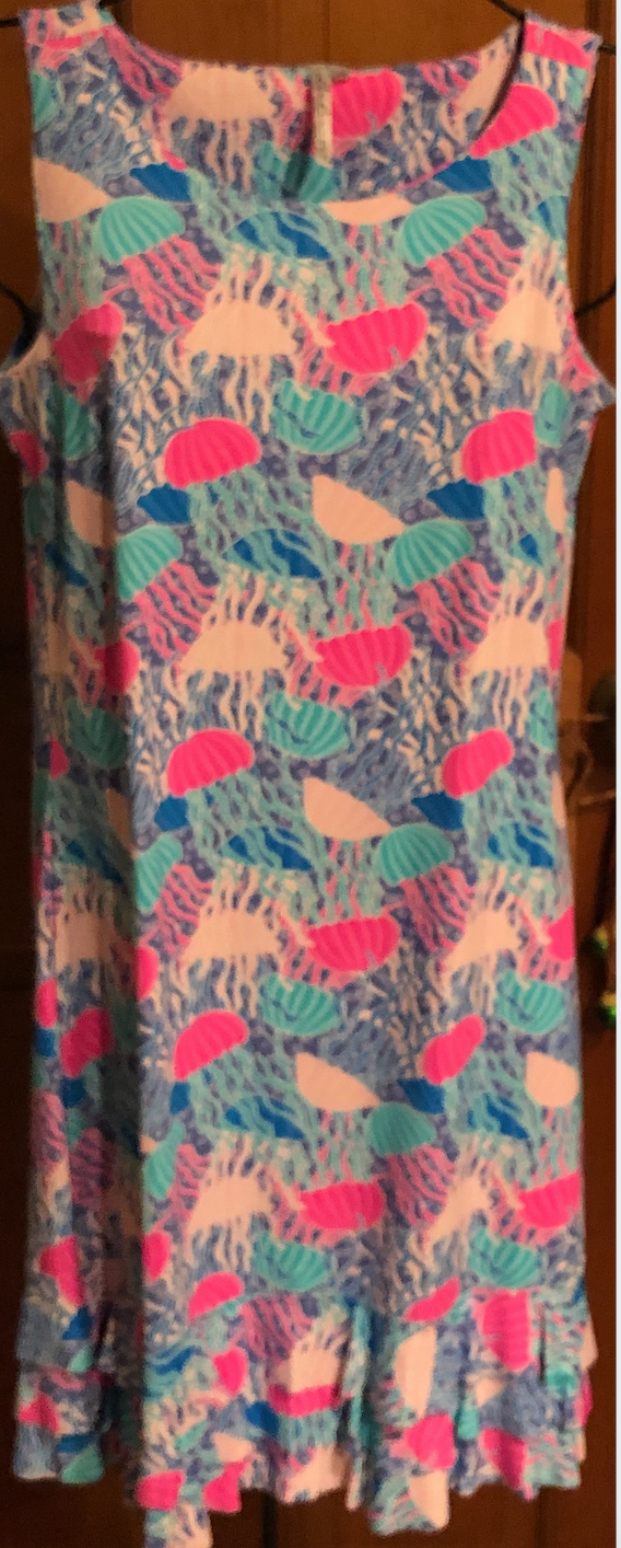 Lulu-B Flamingo Scallop Neckline Sleeveless Dress – Belle Lees Boutique