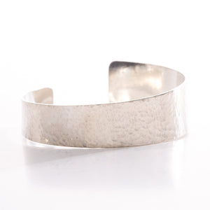Amanda Moran Designs Handmade Hammered Sterling Silver Tapered Cuff Bracelet