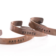 Load image into Gallery viewer, Amanda Moran Designs Copper Power Word Cuff Bracelet
