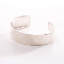 Load image into Gallery viewer, Amanda Moran Designs Handmade Hammered Sterling Silver Tapered Cuff Bracelet
