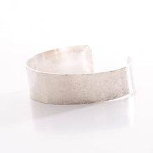 Load image into Gallery viewer, Amanda Moran Designs Handmade Hammered Sterling Silver Tapered Cuff Bracelet
