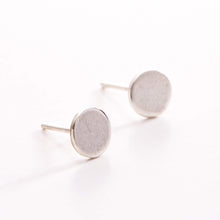 Load image into Gallery viewer, Amanda Moran Designs Handmade Simple Sterling Silver Dot Stud Earrings
