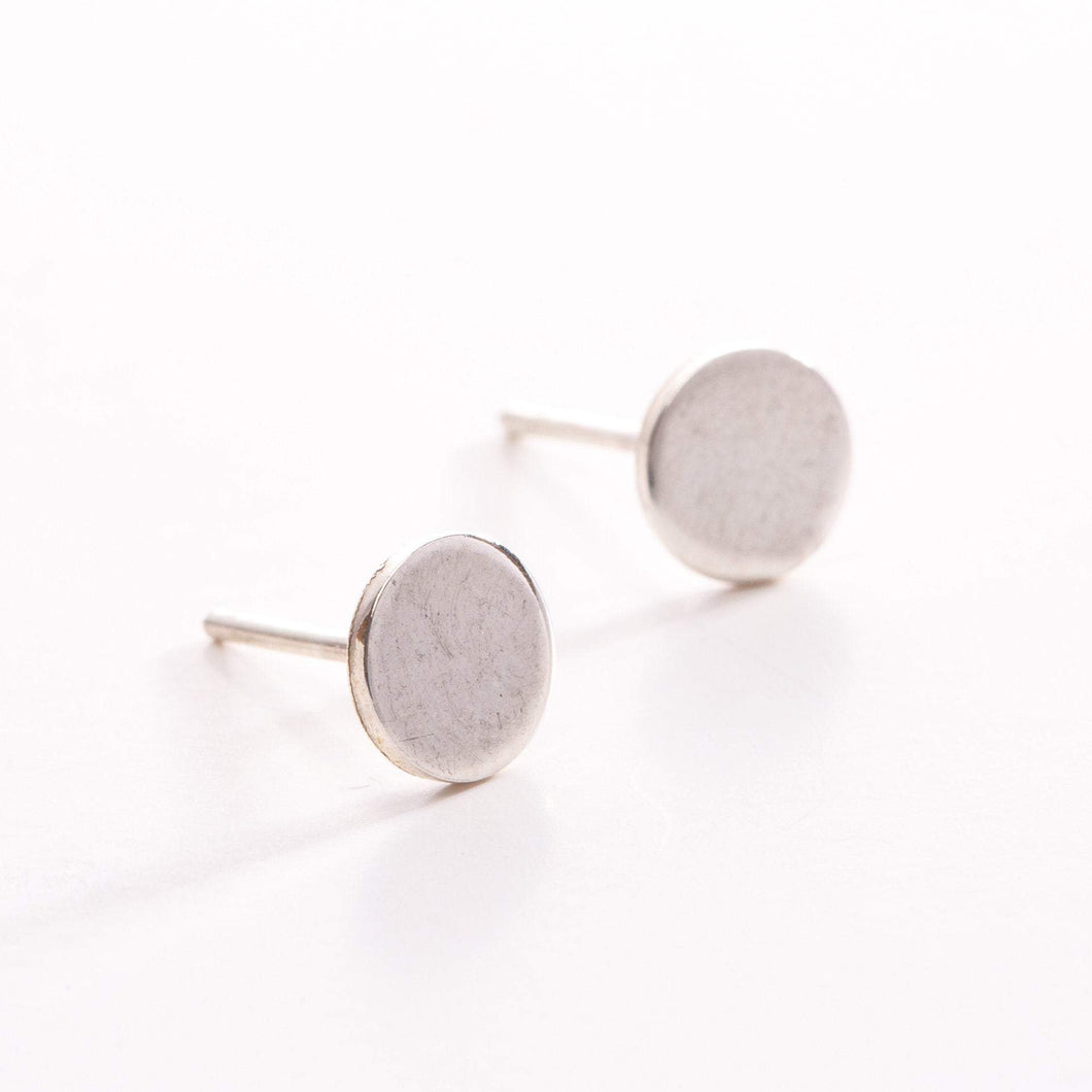 Amanda Moran Designs Handmade Simple Sterling Silver Dot Stud Earrings