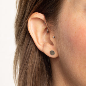 Amanda Moran Designs Handmade Simple Sterling Silver Dot Stud Earrings