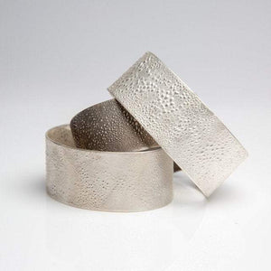 Amanda Moran Designs Handmade Chunky Silver Satellite Cuff Bracelet